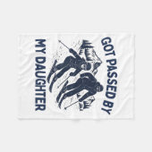 Got Ped By My Daughter Funny Skiing  Fleece Deken (Voorkant (Horizontaal))