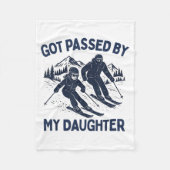 Got Ped By My Daughter Funny Skiing Fleece Deken (Voorkant)