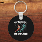 Got Ped By My Daughter Funny Skiing Funny Family D Sleutelhanger (Voorkant)