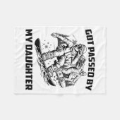 Got Ped By My Daughter Funny Skiing Ski Dad Winter Fleece Deken (Voorkant (Horizontaal))