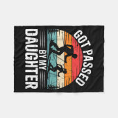 Got Ped By My Daughter Ski Dad Retro Snow Srts Des Fleece Deken (Voorkant (Horizontaal))