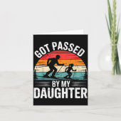 Got Ped By My Daughter Ski Dad Retro Snow Srts Des Kaart (Voorkant)
