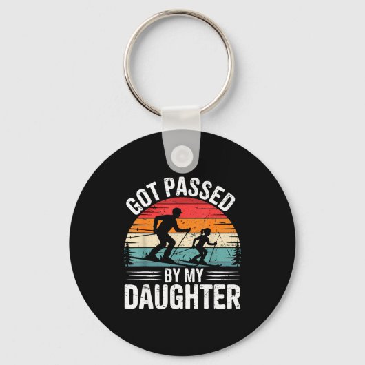 Got Ped By My Daughter Ski Dad Retro Snow Srts Des Sleutelhanger (Voorkant)