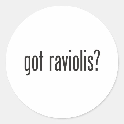 Got Raviolis Ronde Sticker (Voorkant)