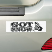 GOT-SNEEUW-BLACK-BUMPER BUMPERSTICKER (Op auto)