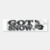 GOT-SNEEUW-BLACK-BUMPER BUMPERSTICKER (Voorkant)
