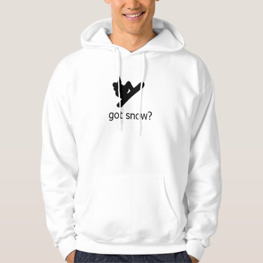 'GOT SNEEUW?' FUNNY SNOWBOARDER SNOWBOARD HOODIE (Voorkant)