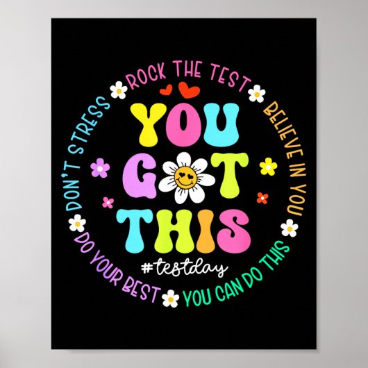 Got this don't stress rock the test test day poster (Voorkant)