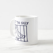 "Got Too Silly" Duck in a Cage Mug Koffiemok (Voorkant links)