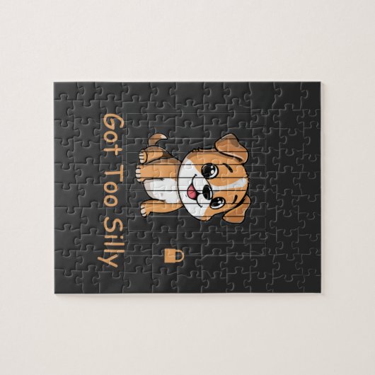 Got Too Silly Funny Dog Pun Humor Legpuzzel (Horizontaal)
