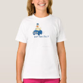 Got Too Silly – Funny Duck Driving Cartoon Design T-shirt (Voorkant)