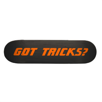GOT TRICKS? - Sharp Neon Sinaasappel op zwart Skateboard