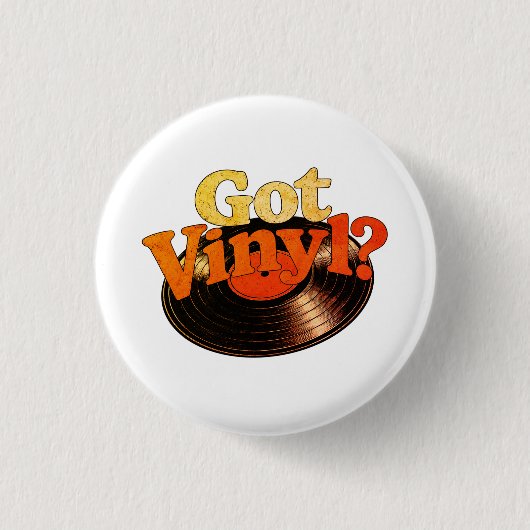 Got Vinyl Knop Ronde Button 3,2 Cm (Voorkant)