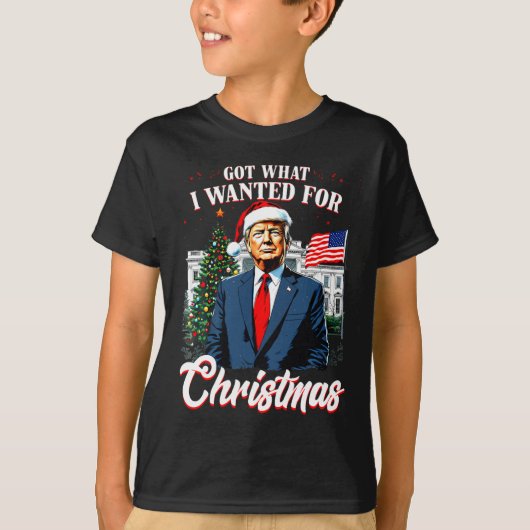 Got What I Wanted For Christmas Trump 2025 Long Sl T-shirt (Voorkant)