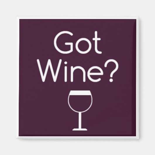 Got Wijn vierkante magneet (Voorkant)