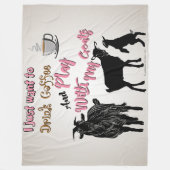 GOT | Wil alleen het Koffiespel met mijn geit Drin Fleece Deken (Voorkant)