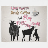 GOT | Wil alleen het Koffiespel met mijn geit Drin Fleece Deken (Voorkant (Horizontaal))