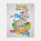 GOT | Wil alleen het Koffiespel met mijn geit Drin Fleece Deken (Voorkant)