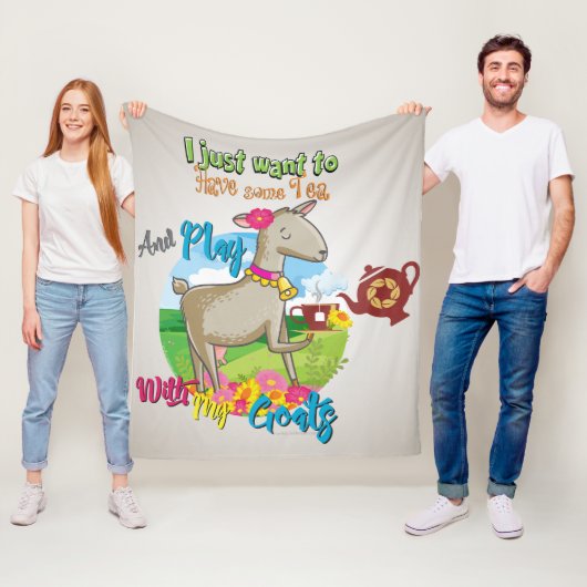 GOT | Wil gewoon wat thee spelen met geiten? Fleece Deken (In situ)