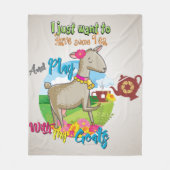 GOT | Wil gewoon wat thee spelen met geiten? Fleece Deken (Voorkant)