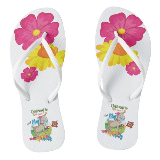 GOT | Wil gewoon wat thee spelen met geiten? Teenslippers (Voetbed)
