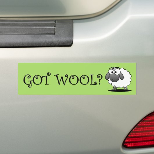 GOT WOOL? Bumpersticker (Op auto)