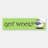 GOT WOOL? Bumpersticker (Voorkant)