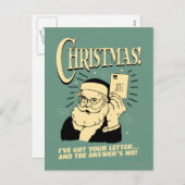 Got Your Letter The Answer's No Feestdagenkaart (Voorkant / Achterkant)
