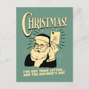 Got Your Letter The Answer's No Feestdagenkaart