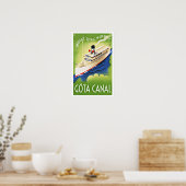 Gota Canal Sweden Ship Vintage Travel Poster (Keuken)