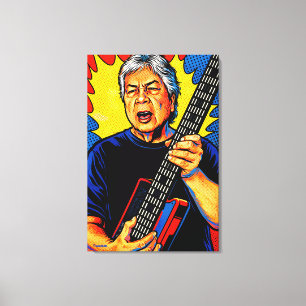 GOTAR-3_POP-ART MIDI-GITAAR CANVAS AFDRUK