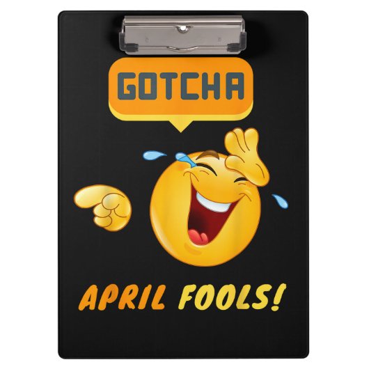 GOTCHA - 1 april grap Grappig Klembord (Voorkant)