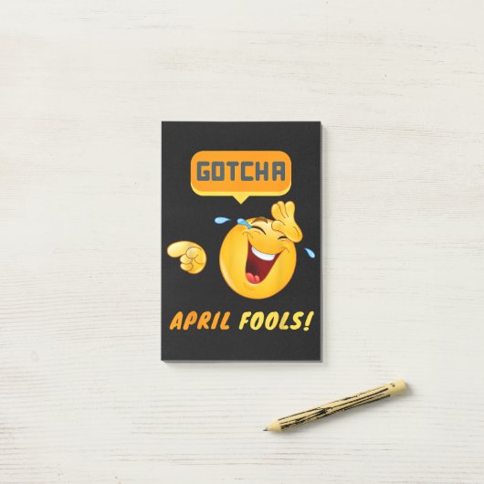 GOTCHA - 1 april grap Post-it® Notes (Op bureau)