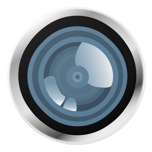 Gotcha! Camera Lens ceramic knob Keramische Knop (Voorkant)