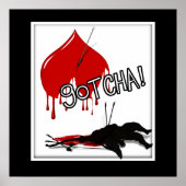 GOTCHA. Cupid's omlaag (anti-Valentijn) Poster (Voorkant)