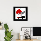 GOTCHA. Cupid's omlaag (anti-Valentijn) Poster (Thuiskantoor)