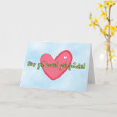 Gotcha Dag Adoptie Jubileum Hart Kaart (Gele Bloem)