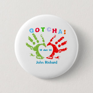 Gotcha-dag - Ontwerp voor adoptie Ronde Button 5,7 Cm