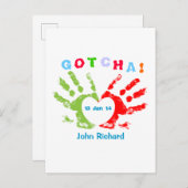 Gotcha Day - Aankondiging van adoptie (Voorkant / Achterkant)