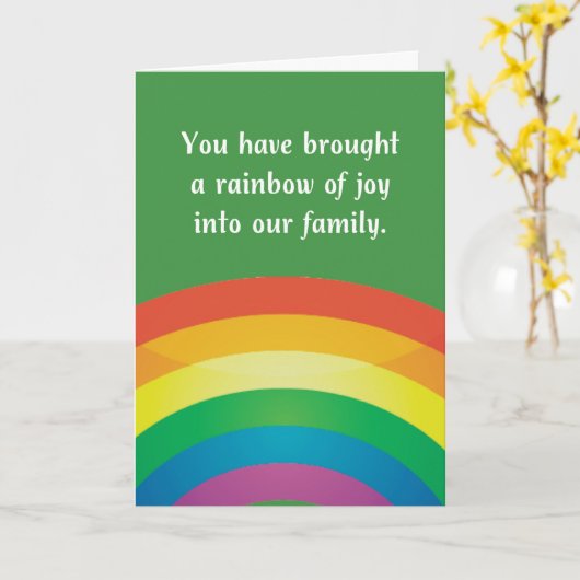 Gotcha Day Adoption Rainbow of Joy Kaart (Gele Bloem)