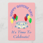 Gotcha Day Daughter Party Kaart<br><div class="desc">Een speciale tijd om de adoptie van je dochter te vieren met familie en vrienden,  haar Gotcha Dag of Adoption Day. Veel plezier om deze dag zo speciaal te maken dat ze altijd trots zal zijn op haar adoptie en fantastische herinneringen zal hebben met zijn liefhebbende ouders.</div>