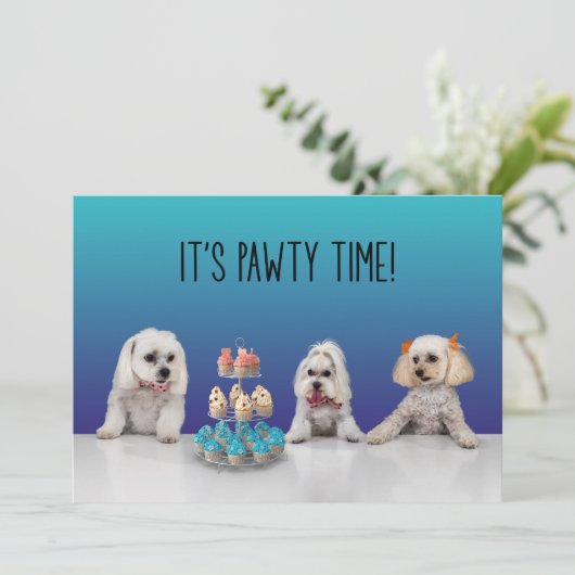 Gotcha Day Party-uitnodiging Kaart (Staand voorkant)