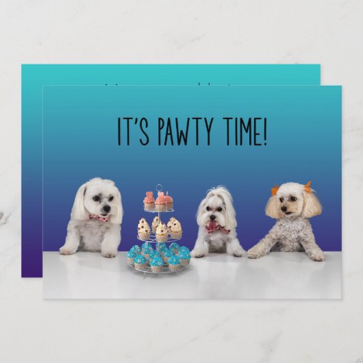 Gotcha Day Party-uitnodiging Kaart (Voorkant / Achterkant)