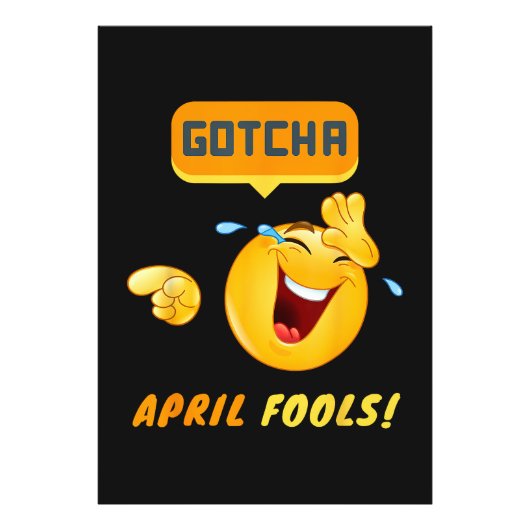 GOTCHA - Grappige 1 aprilgrap Foto Afdruk (Voorkant)