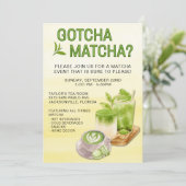 Gotcha Matcha? Event Invitation Kaart (Staand voorkant)