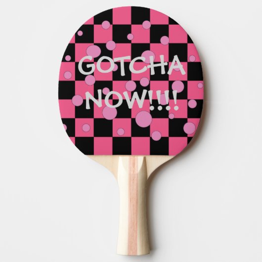 Gotcha nu Cute Funny Pink Pong Paddles Tafeltennisbatje (Voorkant)