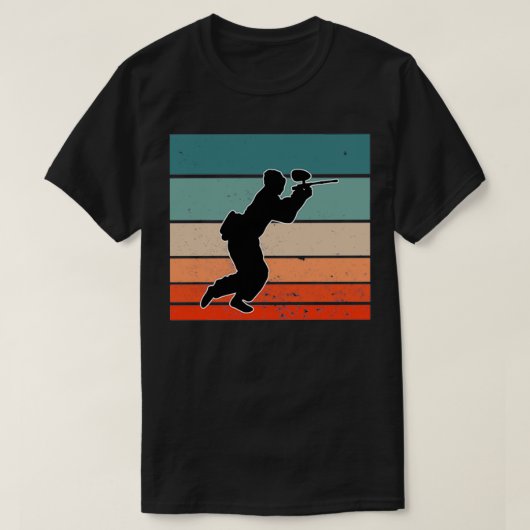 Gotcha Paintball Player Retro Paintball T-shirt (Design voorkant)
