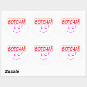 Gotcha! Ronde Sticker (Vel)