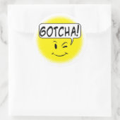 Gotcha! Ronde Sticker (Tas)