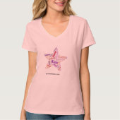 GoTeamKate Dames T-Shirt Roze ster (Voorkant)